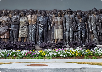 Statue of civil rights leaders and activists in Montgomery, Alabama.